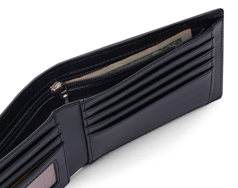 Ví ngang có ngăn khoá kéo - Lucky - Epsom Leather