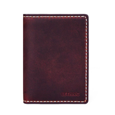 Joy - Ví gập đôi mini Ví lethnic Đỏ rượu 