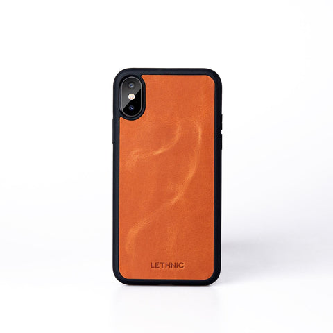 Ốp lưng IPhone X da thật lethnic Vàng bò 