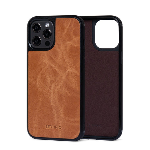 Ốp lưng IPhone 12 Pro Da Thật IPhone 12 lethnic Vàng Bò Có Lót Đệm 