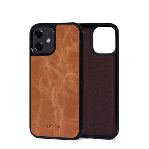Ốp lưng IPhone 12 Mini Da Thật - Lót Trong IPhone 12 lethnic 