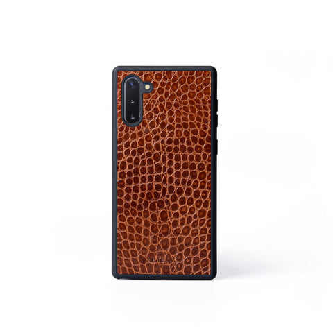 Ốp lưng da cho Samsung Galaxy Note 10 lethnic Nâu Cá Nhỏ 