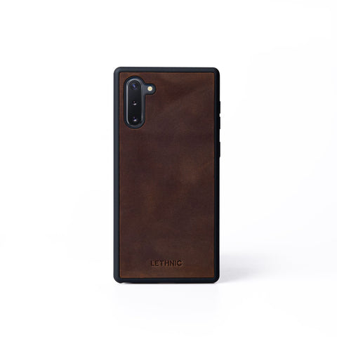 Ốp lưng da cho Samsung Galaxy Note 10 lethnic Nâu Sáp 