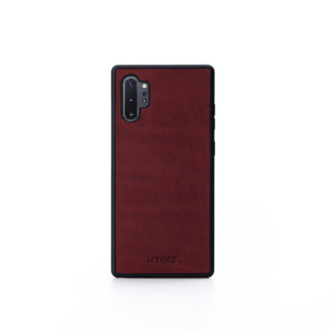 Ốp lưng da cho Samsung Galaxy Note 10 Plus lethnic Đỏ Rượu 