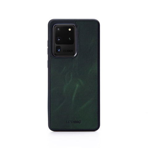 Ốp lưng da cho Samsung Galaxy S20 Ultra. lethnic Xanh Ngọc 