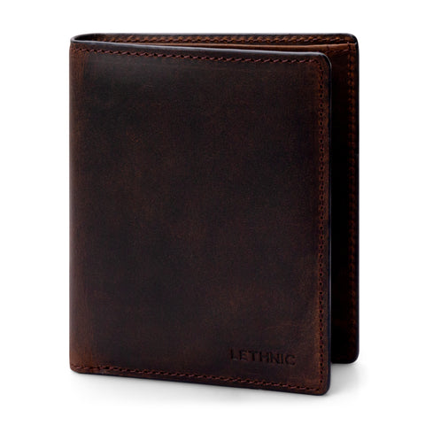 Ví da sáp dáng đứng cổ điển - Rustic-V - LETHNIC