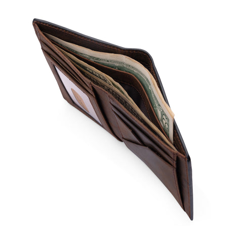 Ví da sáp dáng đứng cổ điển - Rustic-V - LETHNIC