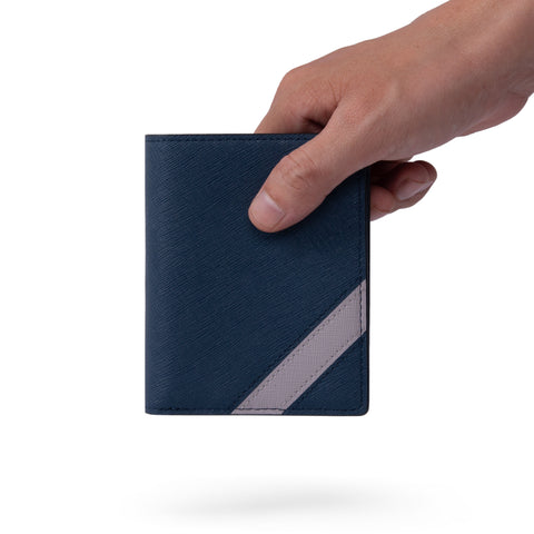 Ví Nam Gập Đôi Dáng Đứng - Saffiano Leather - REVO-V - LETHNIC