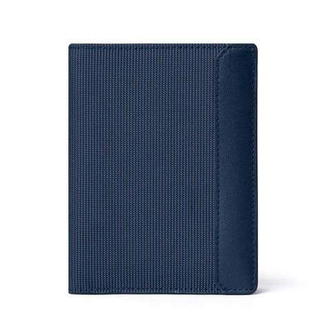 Ví đứng vải phối da - Nemo Ví lethnic Xanh Navy 
