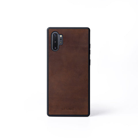 Ốp lưng da cho Samsung Galaxy Note 10 Plus lethnic Nâu Sáp 