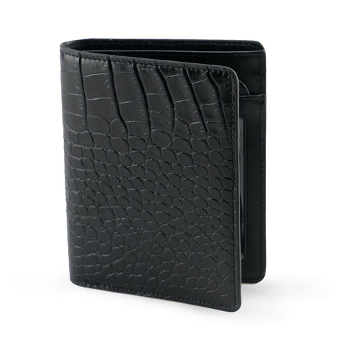 Ví Verda - Classic Bifold Đứng Ví lethnic Đen 