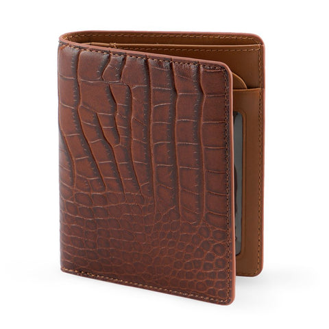 Ví Verda - Classic Bifold Đứng Ví lethnic Nâu 
