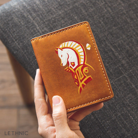 Ví da vẽ Ngựa lethnic 